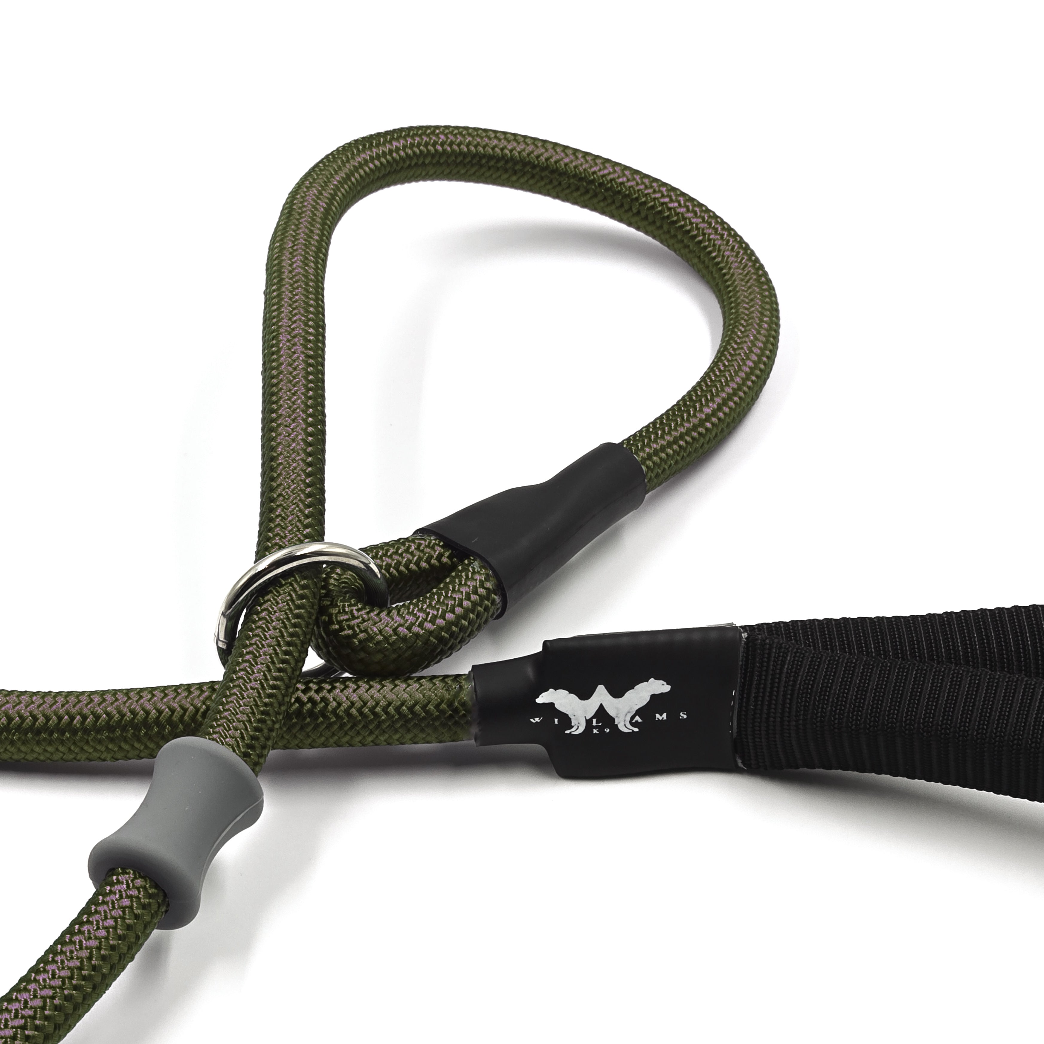 Khaki Slip Lead | With Adjustable Collar Plug and Flex Nylon material