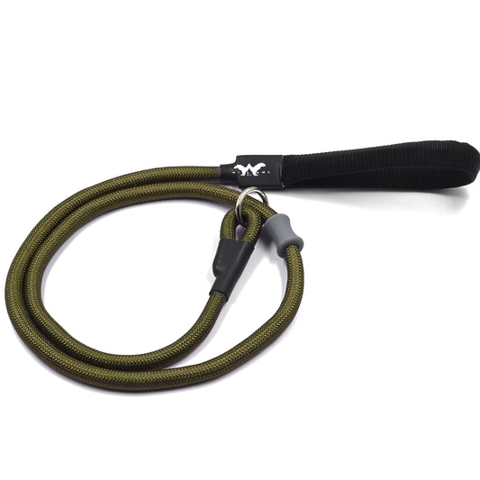 Khaki Slip Lead | With Adjustable Collar Plug and Flex Nylon material