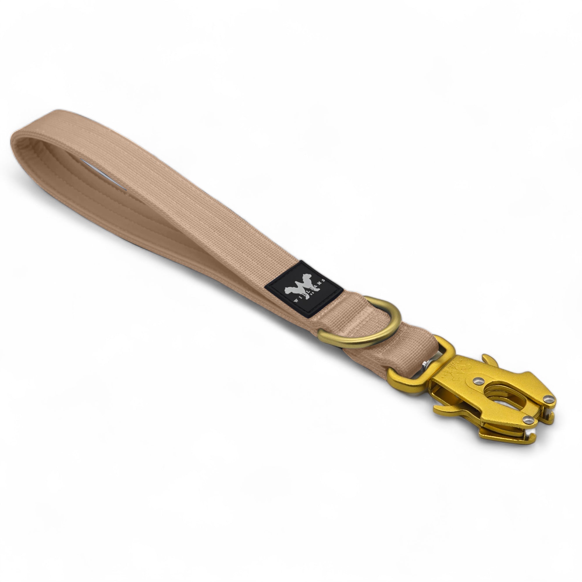 Traffic Lead Military Tan | Gold Aluminium Frog Clip With Neoprene Lined Handle