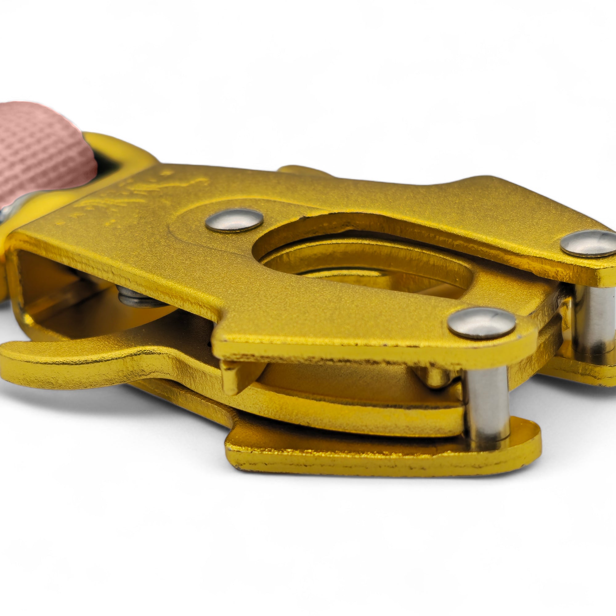 Traffic Lead Soft Pink | Gold Aluminium Frog Clip With Neoprene Lined Handle