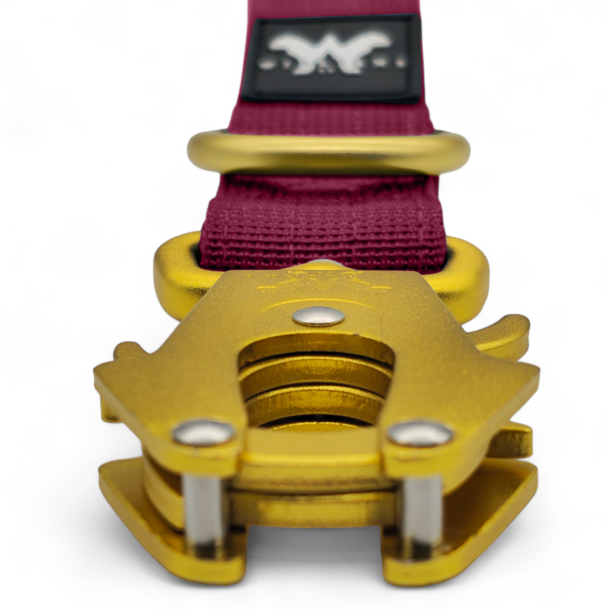 Traffic Lead Cherry Red | Gold Aluminium Frog Clip With Neoprene Lined Handle