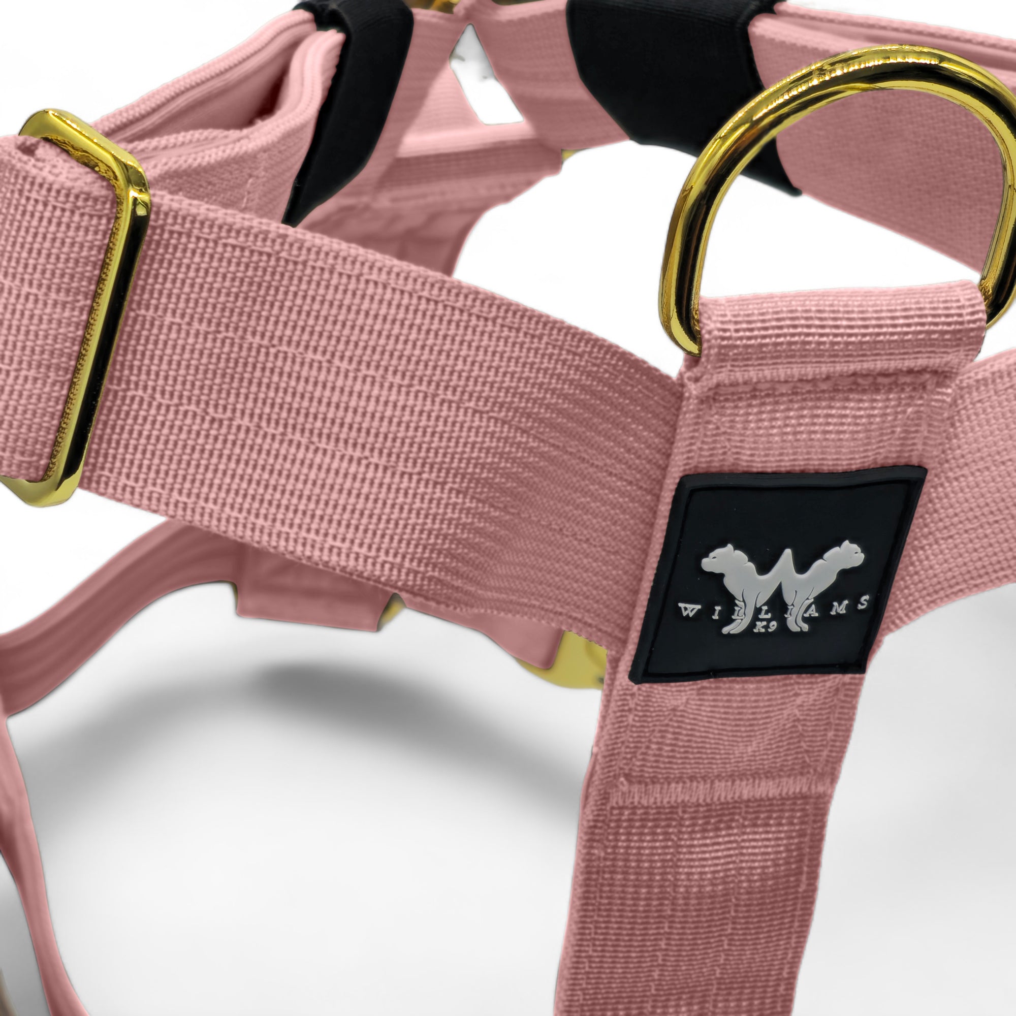 Anti-Pull Harness Soft Pink | Quad Stitched Nylon Adjustable With Control Handle