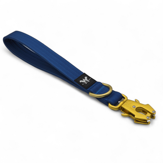 Traffic Lead Royal Blue | Gold Aluminium Frog Clip With Neoprene Lined Handle