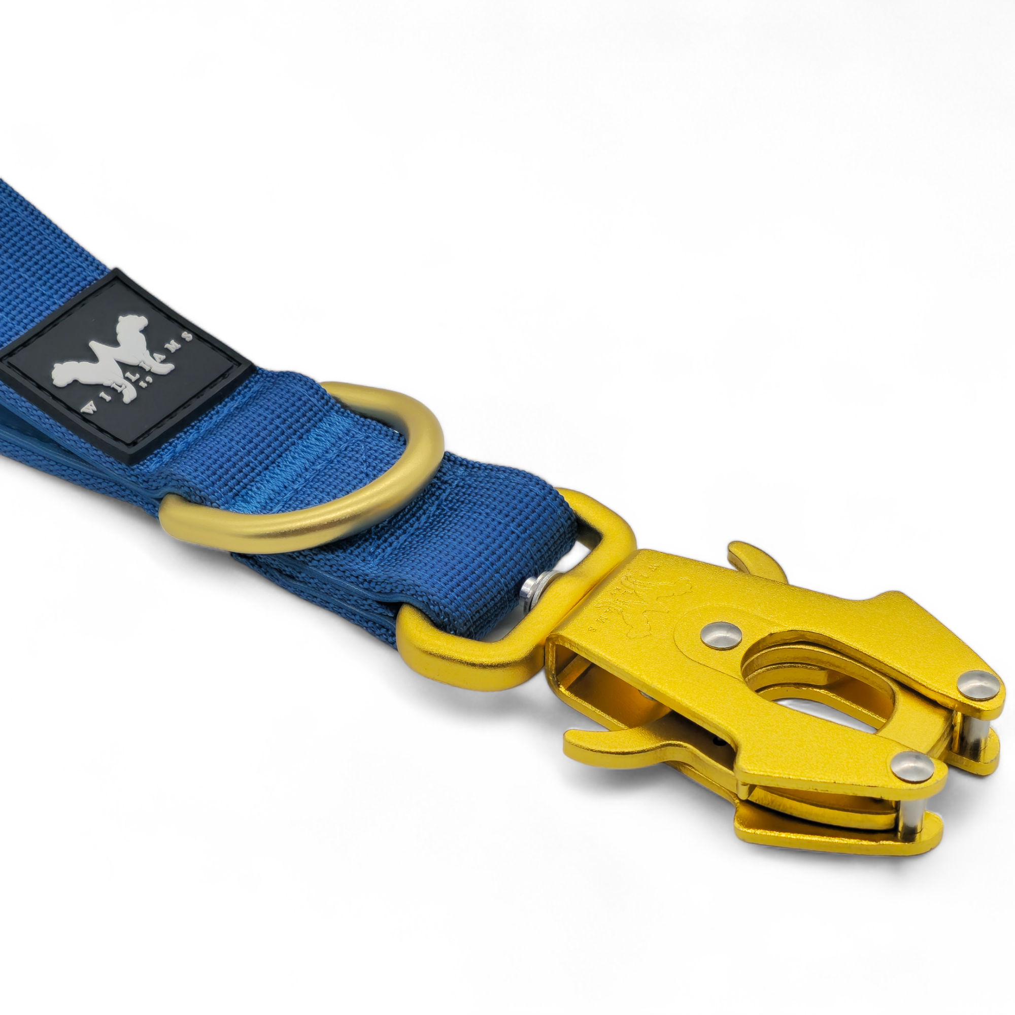 Traffic Lead Royal Blue | Gold Aluminium Frog Clip With Neoprene Lined Handle
