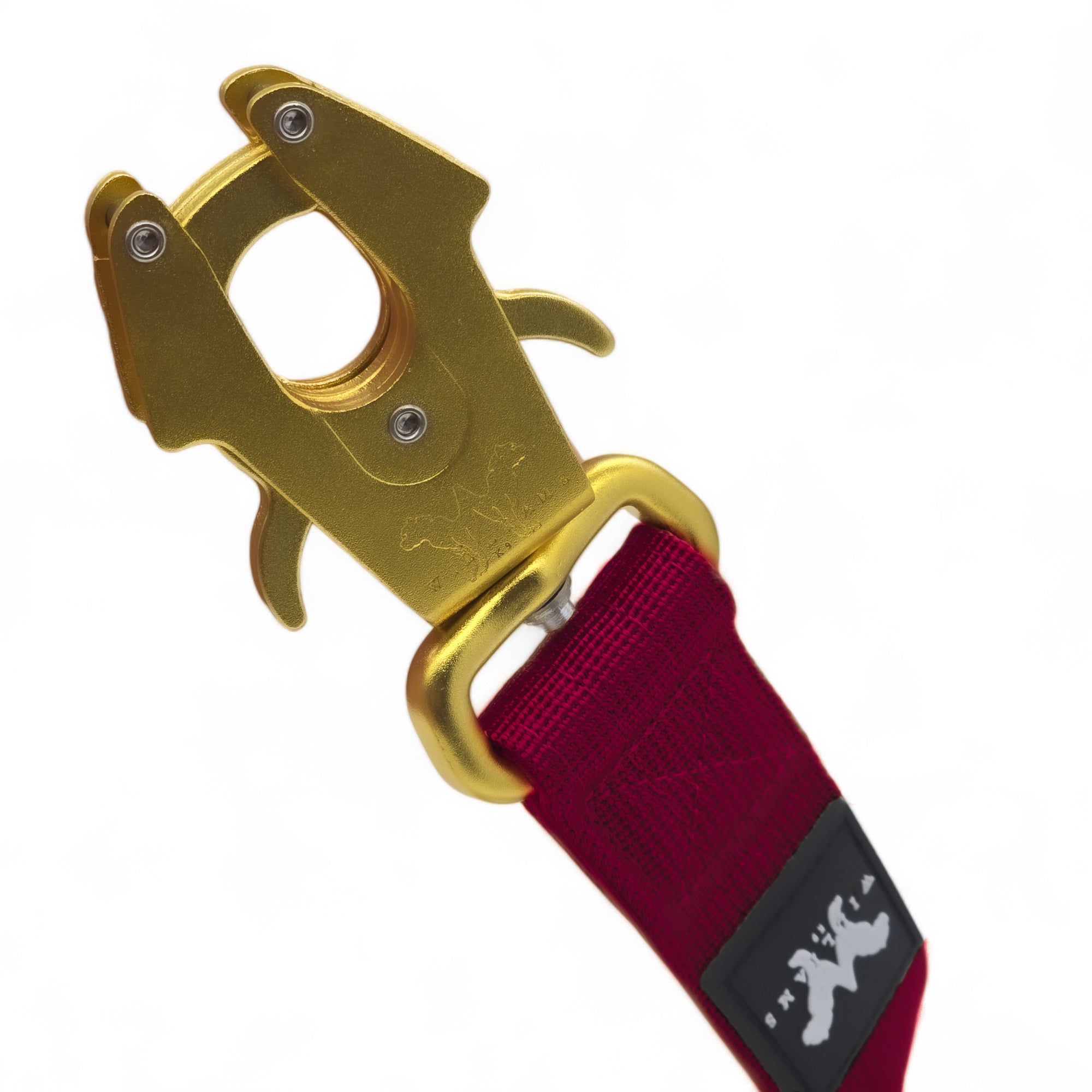 Light Frog Clip Lead Cherry Red | Twin Anti-Tangle With Padded Handle And Quad Stitched Nylon