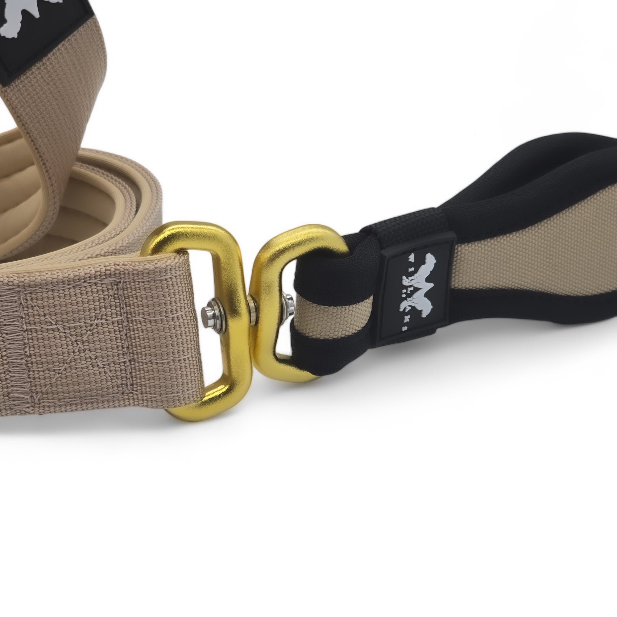 Light Frog Clip Lead Military Tan | Twin Anti-Tangle With Padded Handle And Quad Stitched Nylon