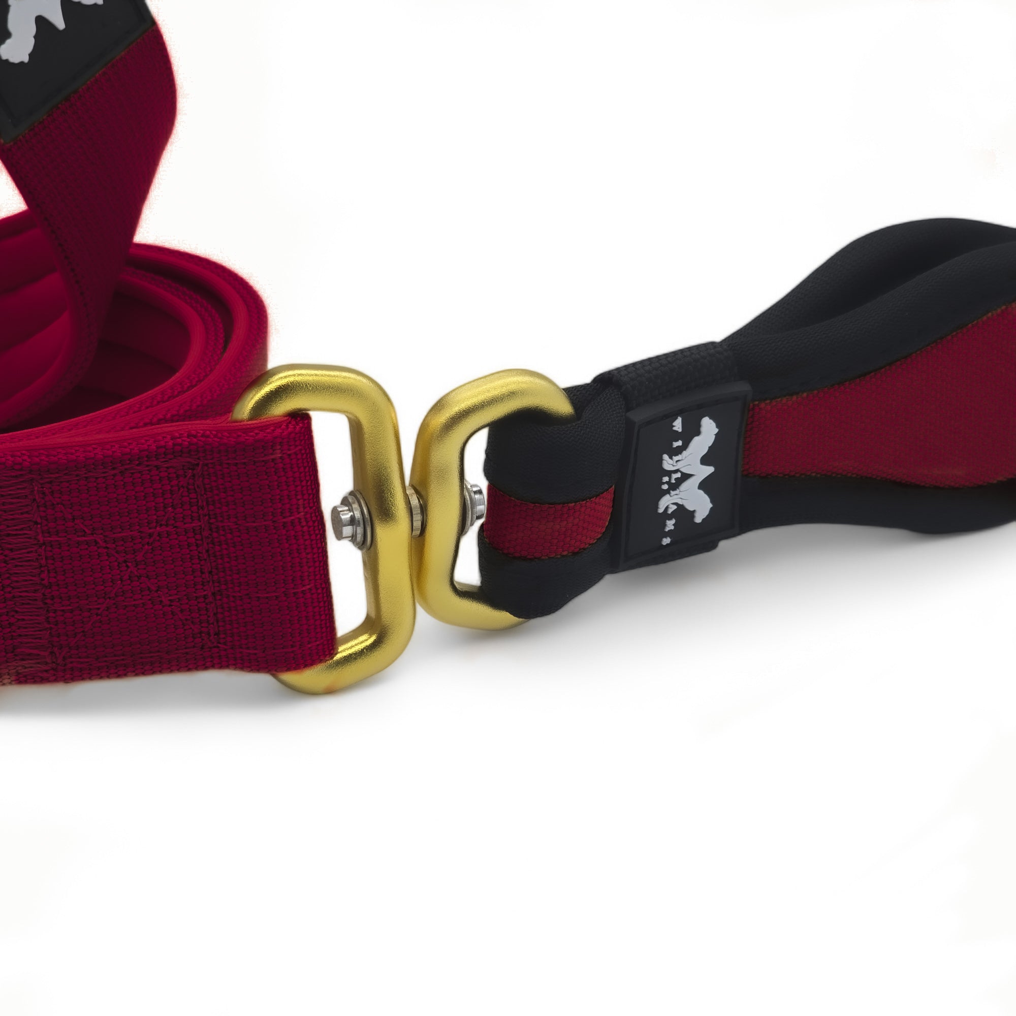 Light Frog Clip Lead Cherry Red | Twin Anti-Tangle With Padded Handle And Quad Stitched Nylon