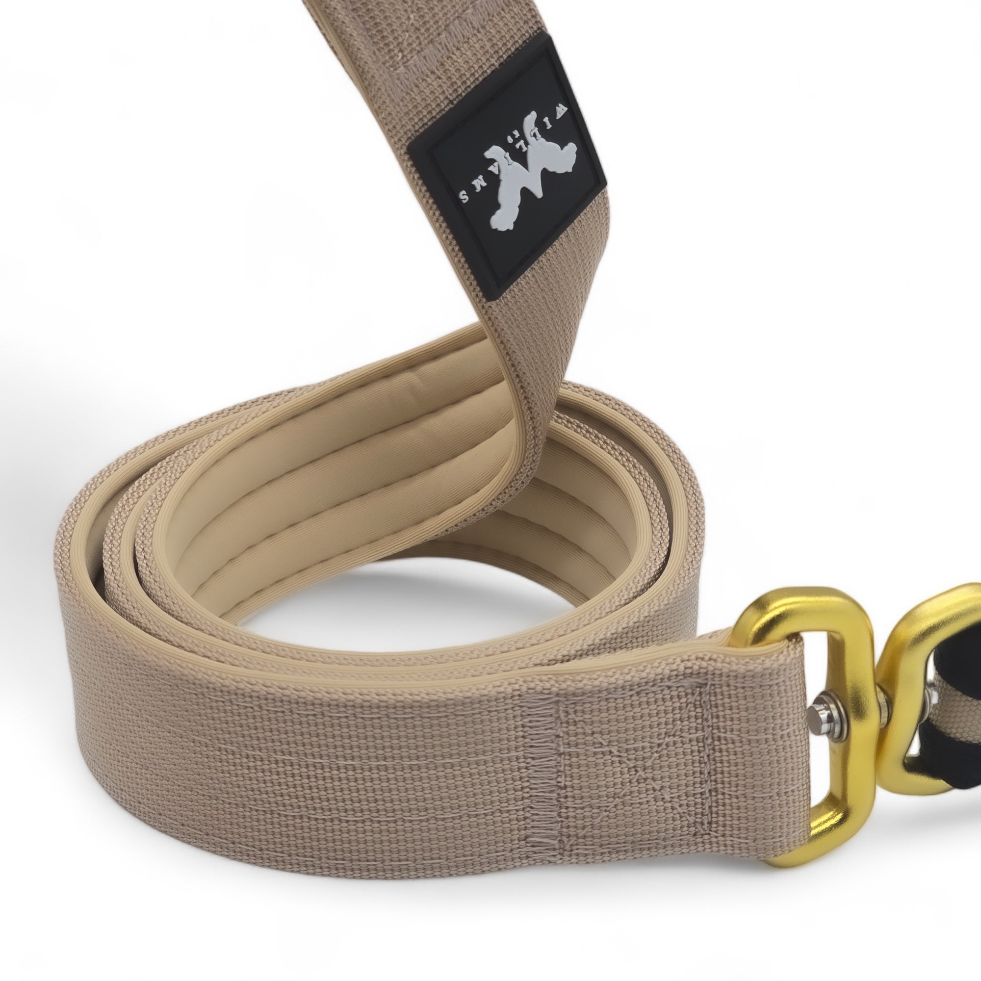 Light Frog Clip Lead Military Tan | Twin Anti-Tangle With Padded Handle And Quad Stitched Nylon