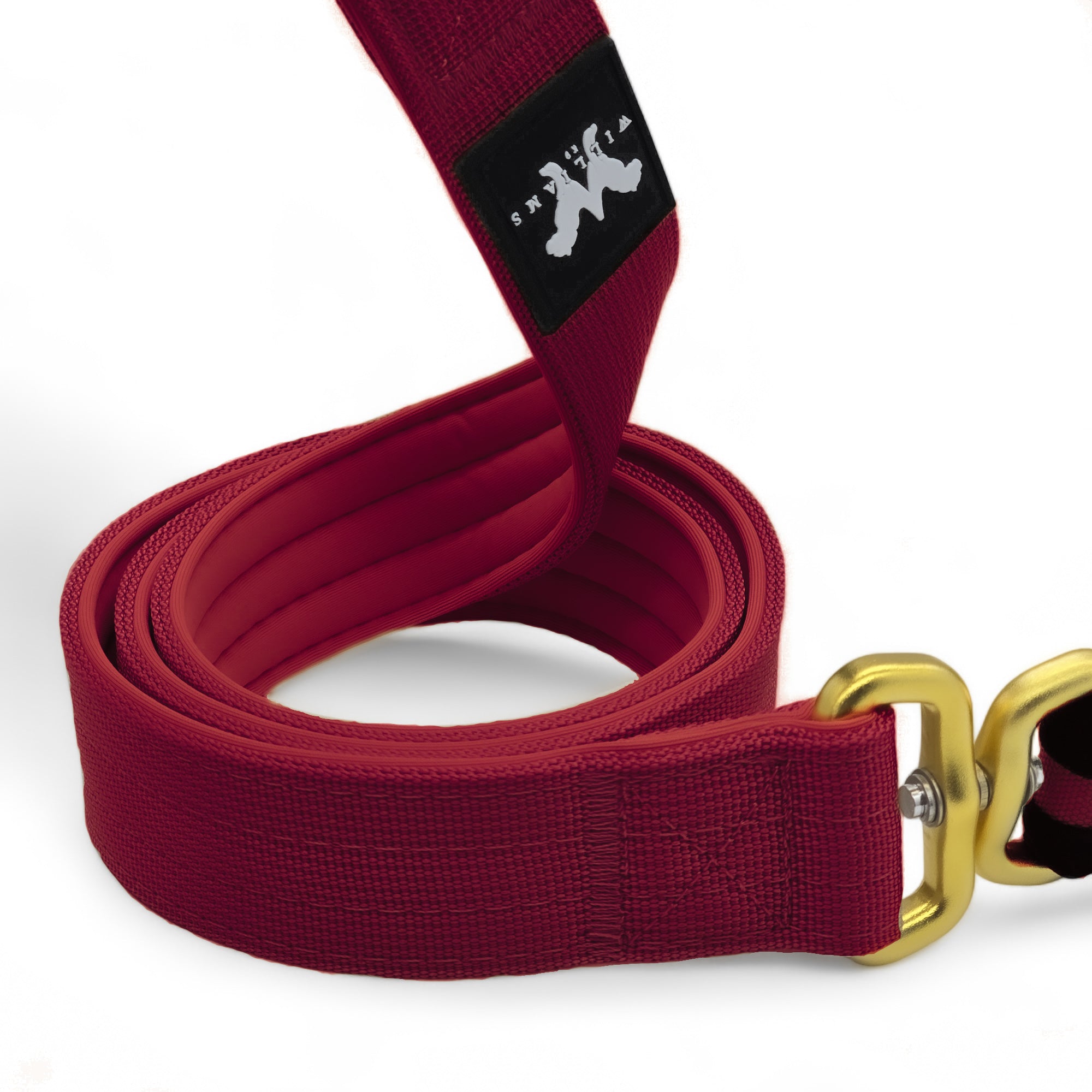 Light Frog Clip Lead Cherry Red | Twin Anti-Tangle With Padded Handle And Quad Stitched Nylon